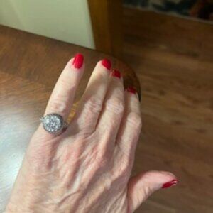 Clear stone costume jewelry ring size 5